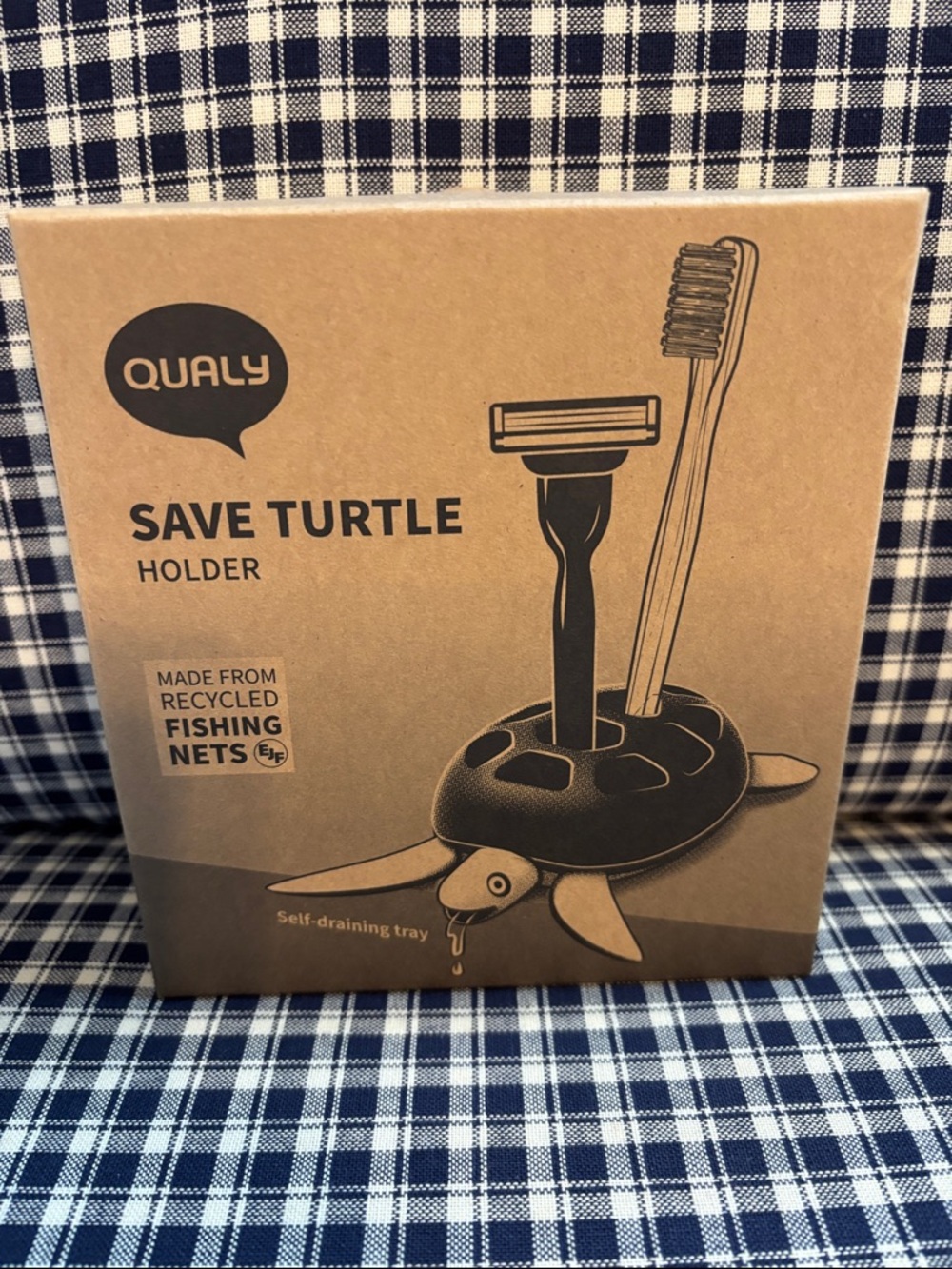 Save Turtle Holder - Brown Turtle Toothbrush & Razor Stand